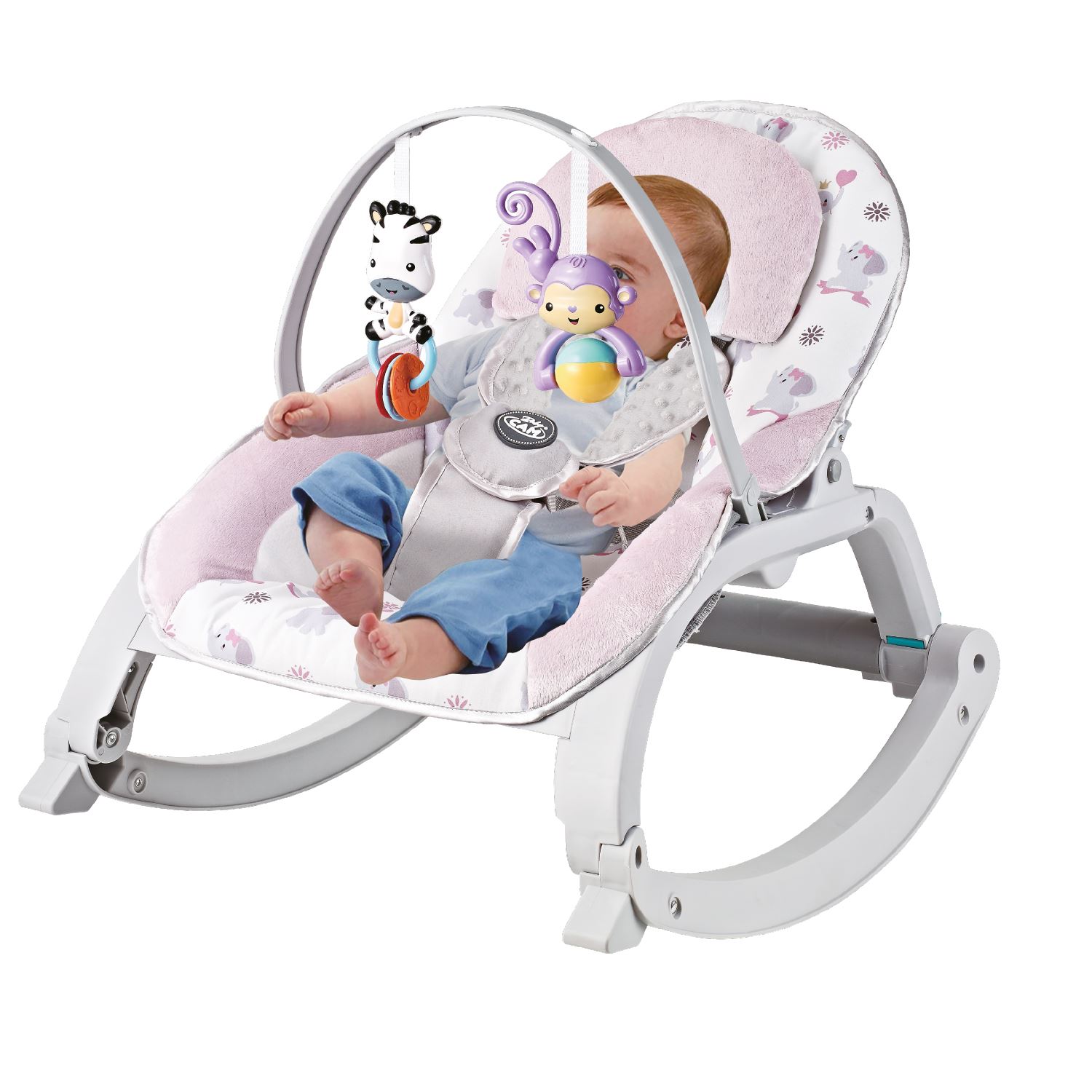 Silla baby bouncer mecedora baby cam rosado